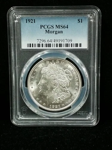 1921 $1 Morgan Silver Dollar 90% Silver PCGS MS64 White 6939