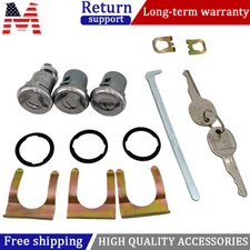 For New GM Chrome Ignition/Doors/Trunk Lock Key Cylinder Set With Keys