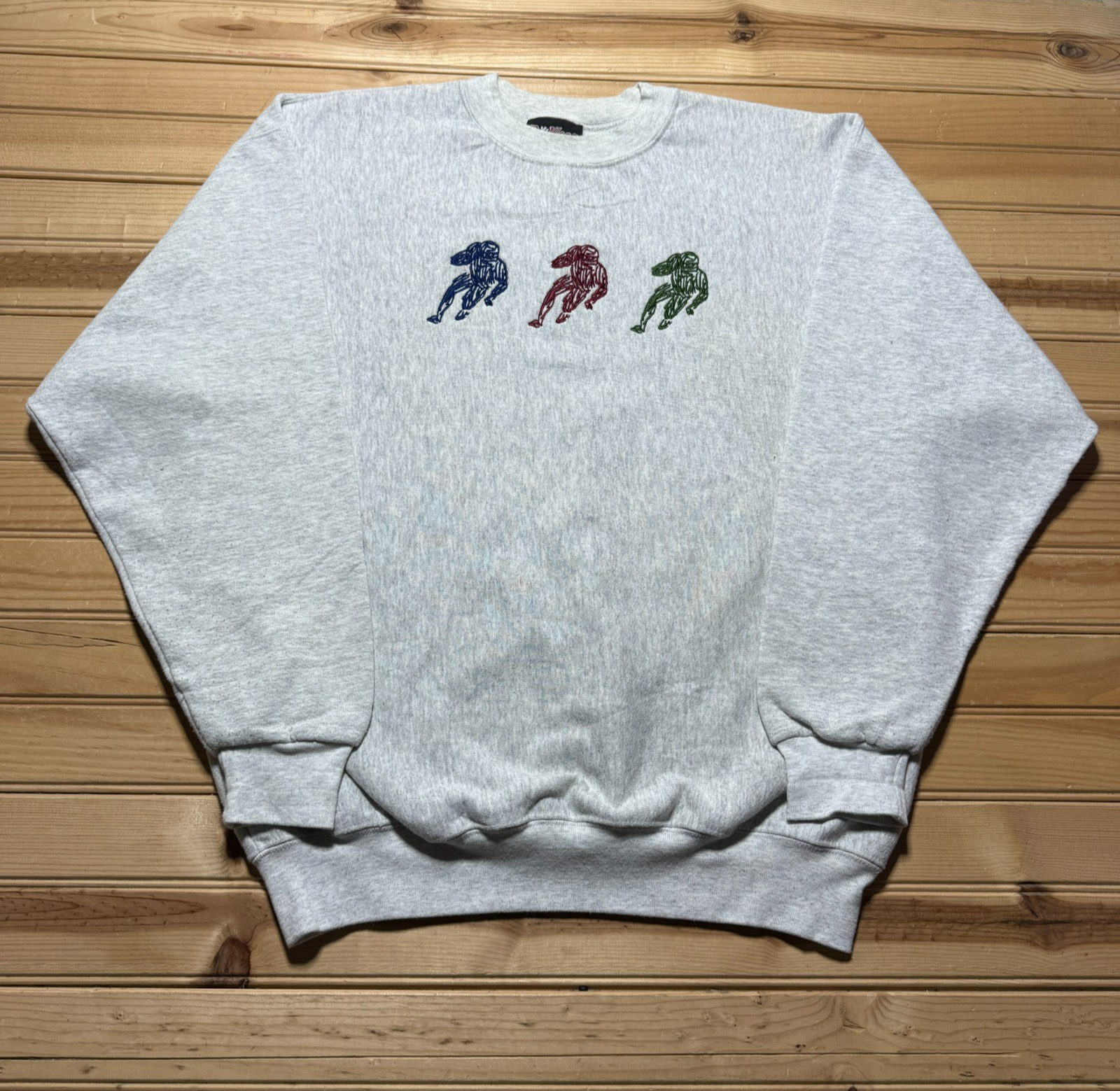 Vintage 80s 90s Embroidered Football Athletic Crewneck Pullover Sweatshirt - XL