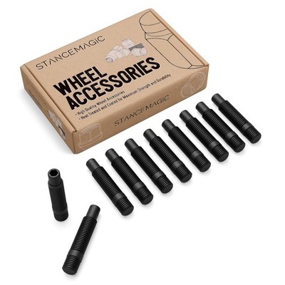 StanceMagic Wheel Stud Conversions, 14x1.5 To 12x1.5, Black, Pack Of 20