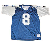 Vintage Dallas Cowboys Jersey Mens M/L Blue #8 Troy Aikman 90s Wilson Team NFL