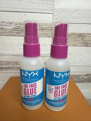 QTY 2 NYX PROFESSIONAL MAKEUP The Face Glue Setting Spray, Transfer-Resistant