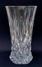 Vintage RCR Royal Crystal Rock Hexagon Lead Crystal Vase 21.5cm