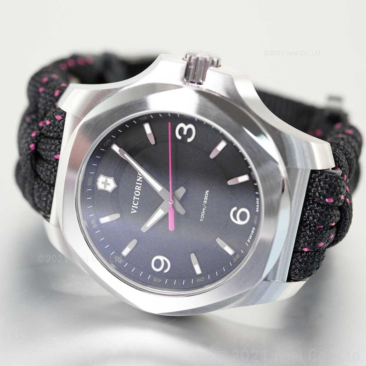 Unused VICTORINOX I.N.O.X. V 241918 Black Quartz Stainless Women's