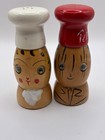 Vintage Salty & Peppy  Wooden Salt Pepper Shakers MCM  Japan — photo 1