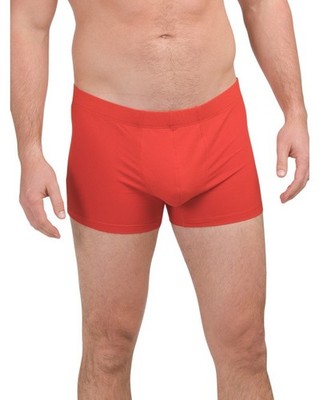 HANRO OF SWITZERLAND Men s Luxury Cotton/Elastane Boxer Brief size XL  NEW RED