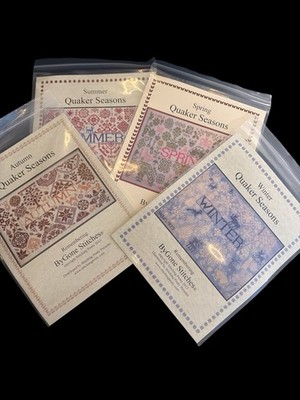 ByGone Stitches Quaker Seasons Set of 4 Charts Spring Summer Autumn ...