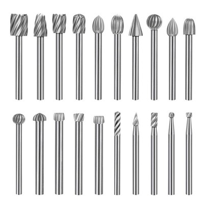 20 tlg. HSS Fräsen Fräser Sets 3mm Fräser Dremel Proxxon Holz 3mm Schaft 40mm