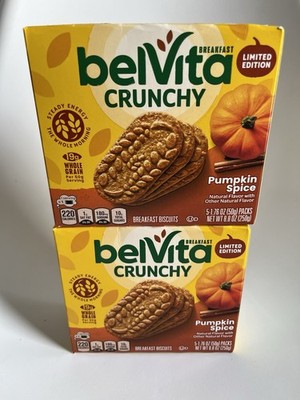 2 Boxes belVita Pumpkin Spice Breakfast Biscuits 5 Packs per Box Limited Edition