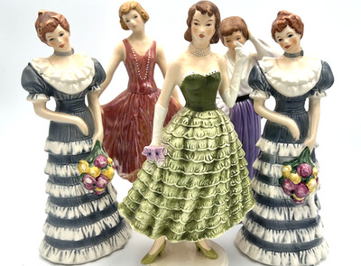 Goebel GFWC Unity Diversity Complete Series I-IV Porcelain Figurines W Germany