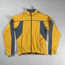 Sugoi Cycling Full Zip Long Sleeve Cycling Jersey Jacket Yellow Mens L Thermal