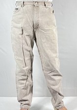Vintage Lee Riders Womens 16M High Rise Mom Jeans Beige Tan Tapered USA Made