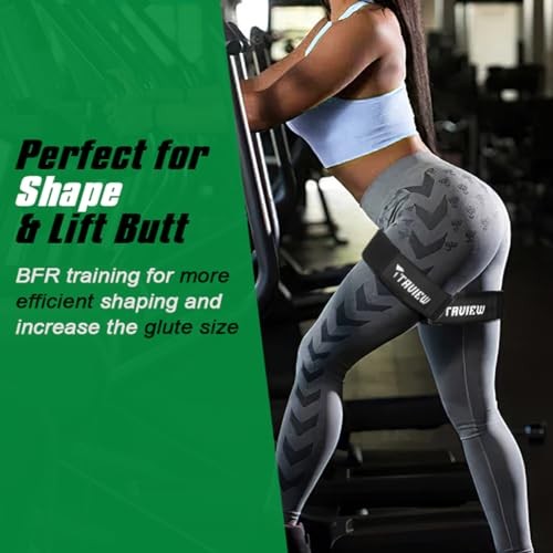 Occlusion Bands for Women Glutes & Hip Building, Blood Flow Restriction Black - Picture 4 of 7