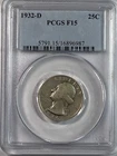 1932-D 25c Washington Quarter Denver Key Choice Very Fine PCGS F15
