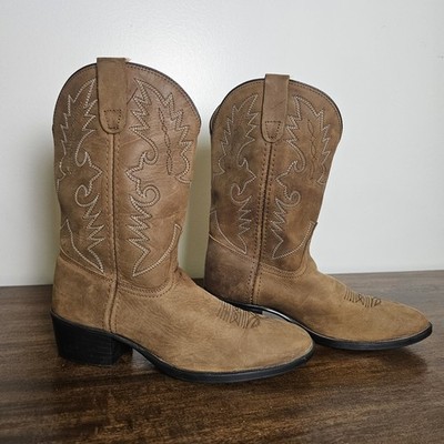 Dan Post Women s Western Cowboy Boots Size 5 Caramel Leather Embroidered