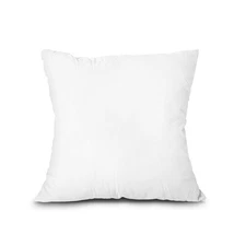 18X18 Inch White Pillow Insert Medium Support Microfiber Polyester Filler