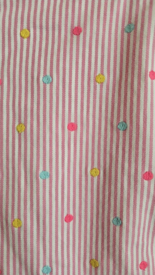 Pantalones Cortos Crown & Ivy Shelby Festoneados Rosa Y Blanco Rayas. Talla 6 Foto 3 de 4