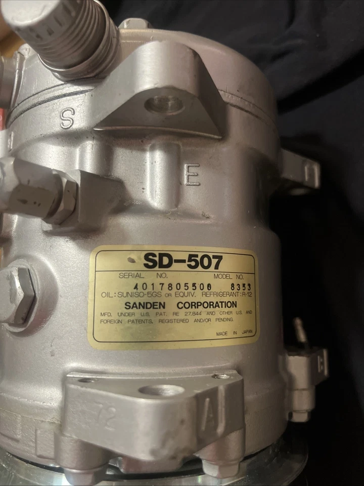 COMPRESSORE ARIA CONDIZIONATA SANDEN SD-507 NUOVO - Immagine 2 di 4
