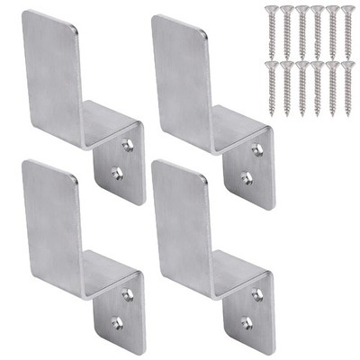 2x4 Door Barricade Brackets|4PCS Heavy Duty Stainless Steel Drop Open Bar Securi