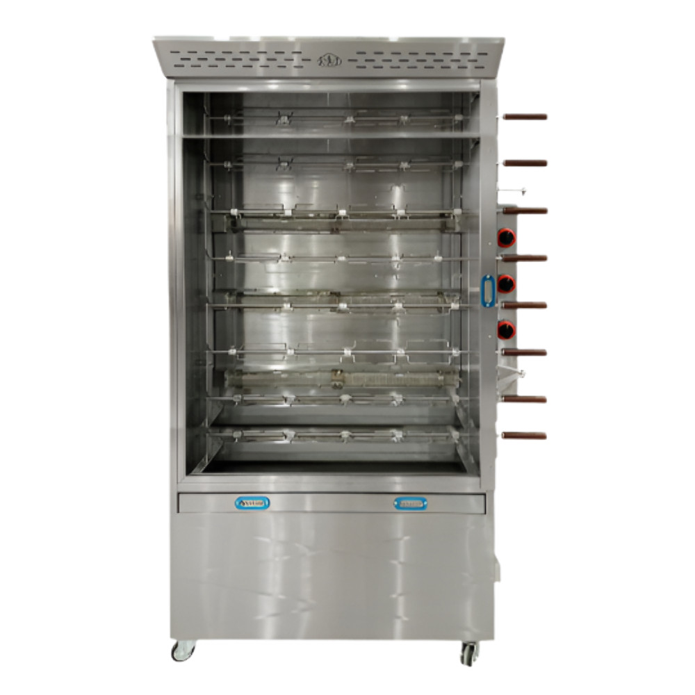 KRD Commercial Gas Chicken Rotisserie Oven 8 spit 34-40 chickens KY8B
