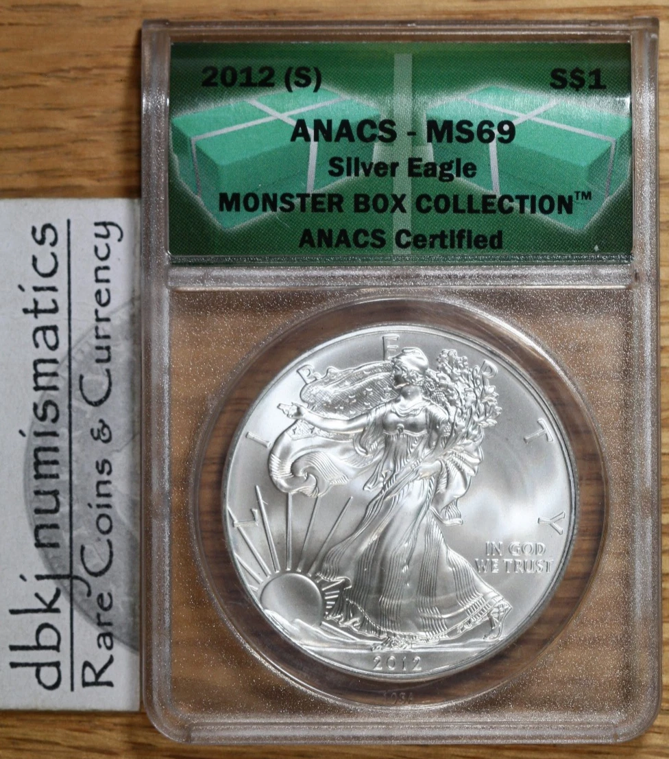 K*様 2001年 アメリカンシルバーイーグル MS69 鑑定済み ANACS Certified American Eagle MS 69 Silver Bullion Coins for sale