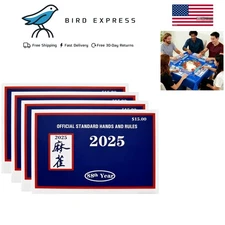 Mahjong Reference Card 2025 Rules and Hands Teaching Aid for Beginners 4 Pack