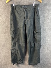Aeropostale Utility Cargo Pants XS Black Mens Cotton Multi Pockets