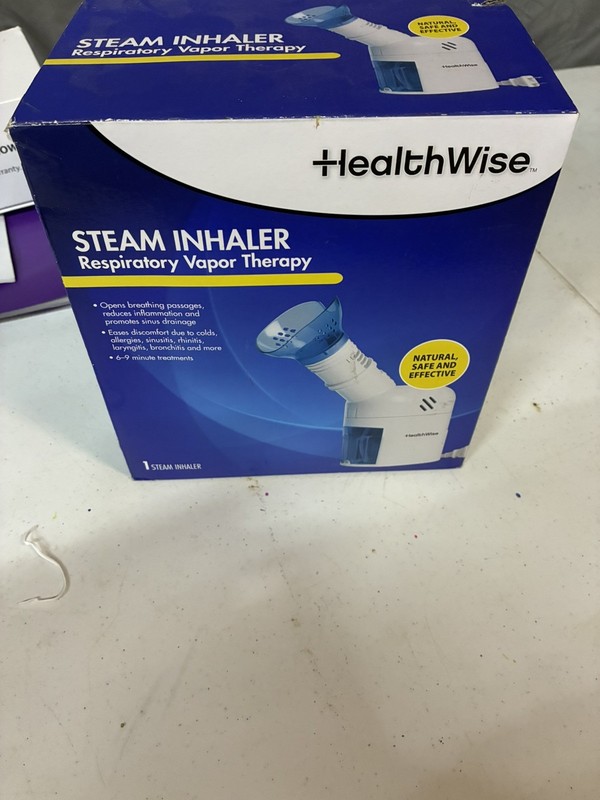 HEALTHWISE STEAM INHALER RESPIRATORY VAPOR THERAPY COUGH RELIEF FACIAL STEAMER