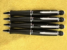 Paper Mate PhD Pencils .5mm Rare Gloss Black and Chrome (4) , NOS