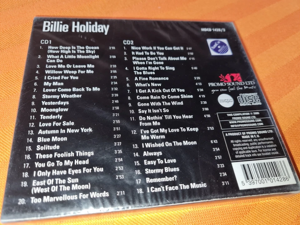 Billie Holiday Original Artist Song 2CD Box Neu&Versiegelt Jazz Soul Gospel 2006 - Bild 2 von 2