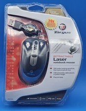 Targus AMU18US Retractable USB wired Laser Notebook Mouse PC MAC - Sealed NEW