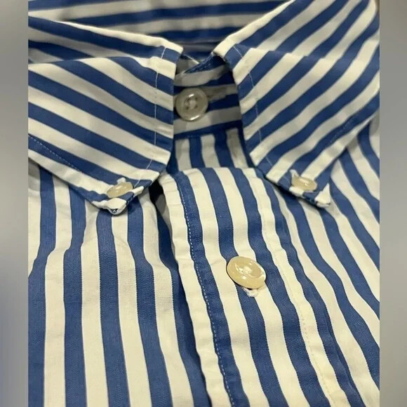 Burberry London Size Medium Solid Thick Navy Stri… - image 4