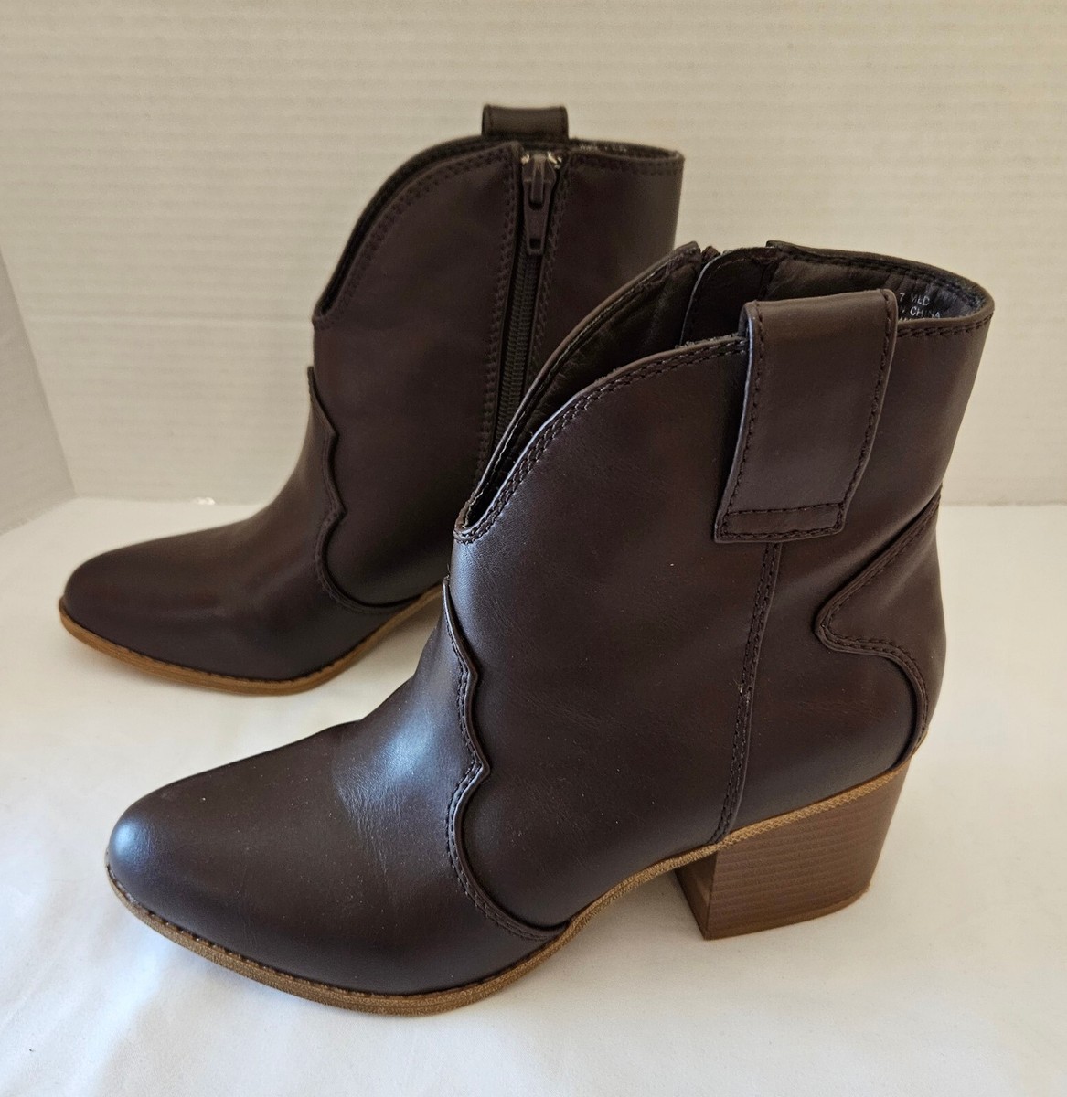 Sonoma San Juan Women's Western Ankle Boots Size Brown