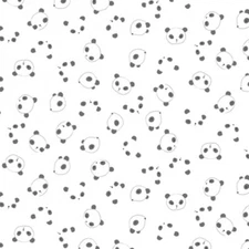    Dear Stella Wide Awake FLANNEL ST F1151 White Panda Heads Cotton