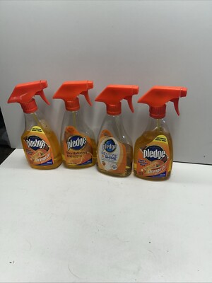 Lot Of 4 Pledge Revitalizing Oil with Natural Orange Oil ~ 16oz 473ml ~ New Open
