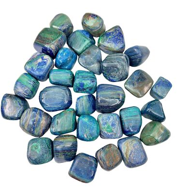 Azurite Tumbled Stone, Azurite Crystal (Matt), Natural Azurite from Congo