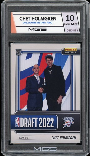 2022 Panini Instant DN2 Chet Holmgren MGS GRADED 10 GEM MINT ROOKIE 