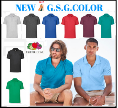 Herren Polo T-Shirt Kurzarm Mischem Baumwollstoff Rippenkragen Mehrfarbig