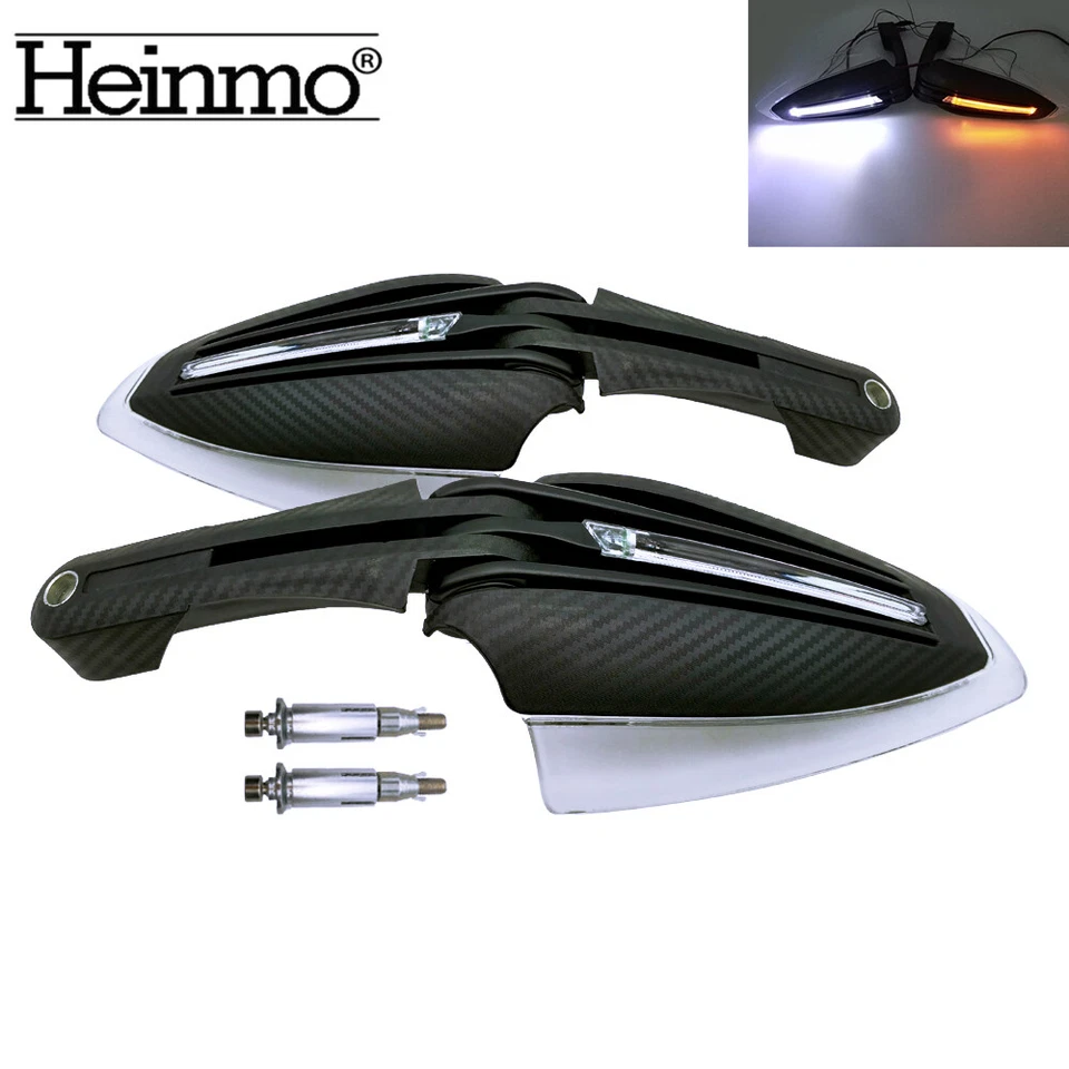 Protector de Manos LED Manillar Motocicleta Luz Señal de Giro Universal NEGRO Foto 3 de 4