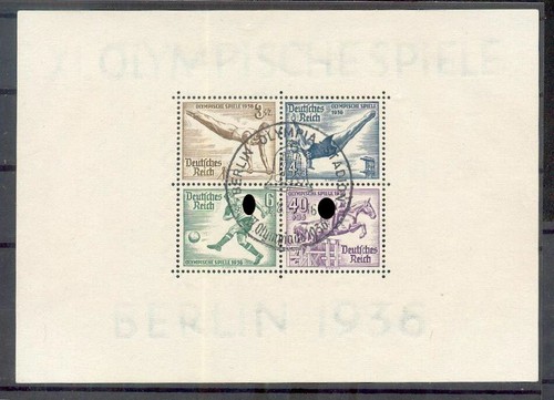 DR-3.Reich Olympics 1936 5z Thick Stamped Paper (15532