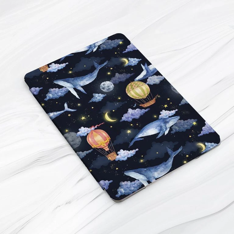 Night Sky Balloons Whales Case For iPad 10.2 Air 3 4 5 Pro 9.7 11 12.9 Mini - Image 3 of 4