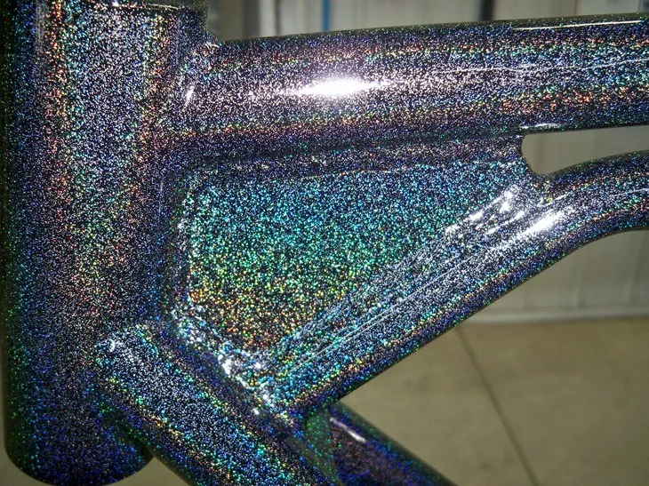 Higloss SPARKLE HOLOGRAPHIC BLACK powder coat paint 4lbs/1.8Kg- FREE  SHIPPING!