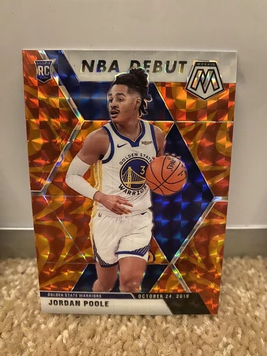 2019-20 MOSAIC JORDAN POOLE RC DEBUT 261 ORANGE REACTIVE GOLDEN STATE WARRIORS