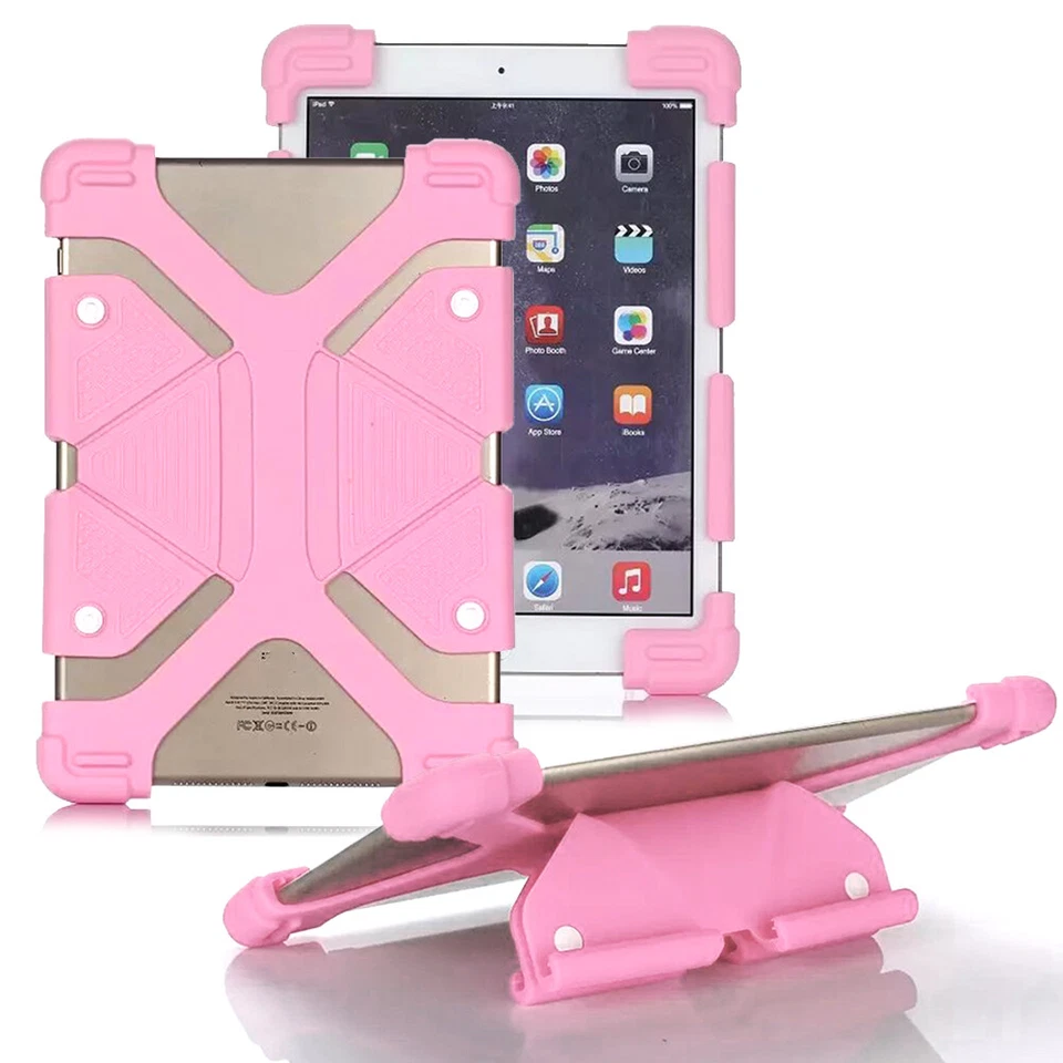 For 10" 10.1" inch Tablet Universal Design Shockproof Silicone Stand Cover Case - Image 3 of 4