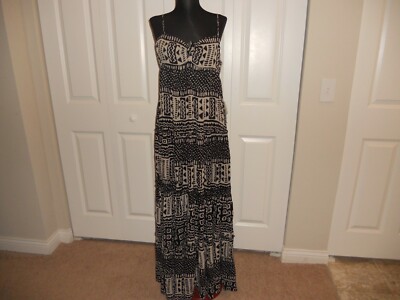 black maxi high neck dress Alessandra Gold Ring Black Maxi Dress for Evenings L