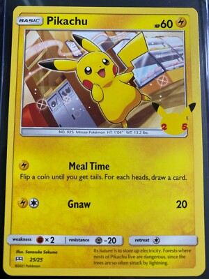 25th Anniversary Pokemon Card ALL HOLO & Non-HOLOS - MINT Pikachu