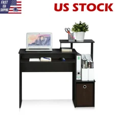 Durable Computer Writing Desk w/Slide-Out Drawer &Open shelf Home Office Table