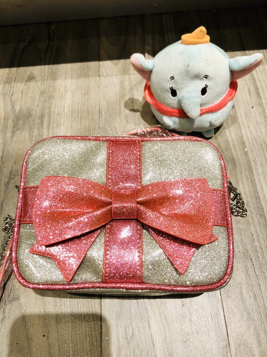 Olivia Miller Silver Pink Bow Purse NWT Silver Chain Strap