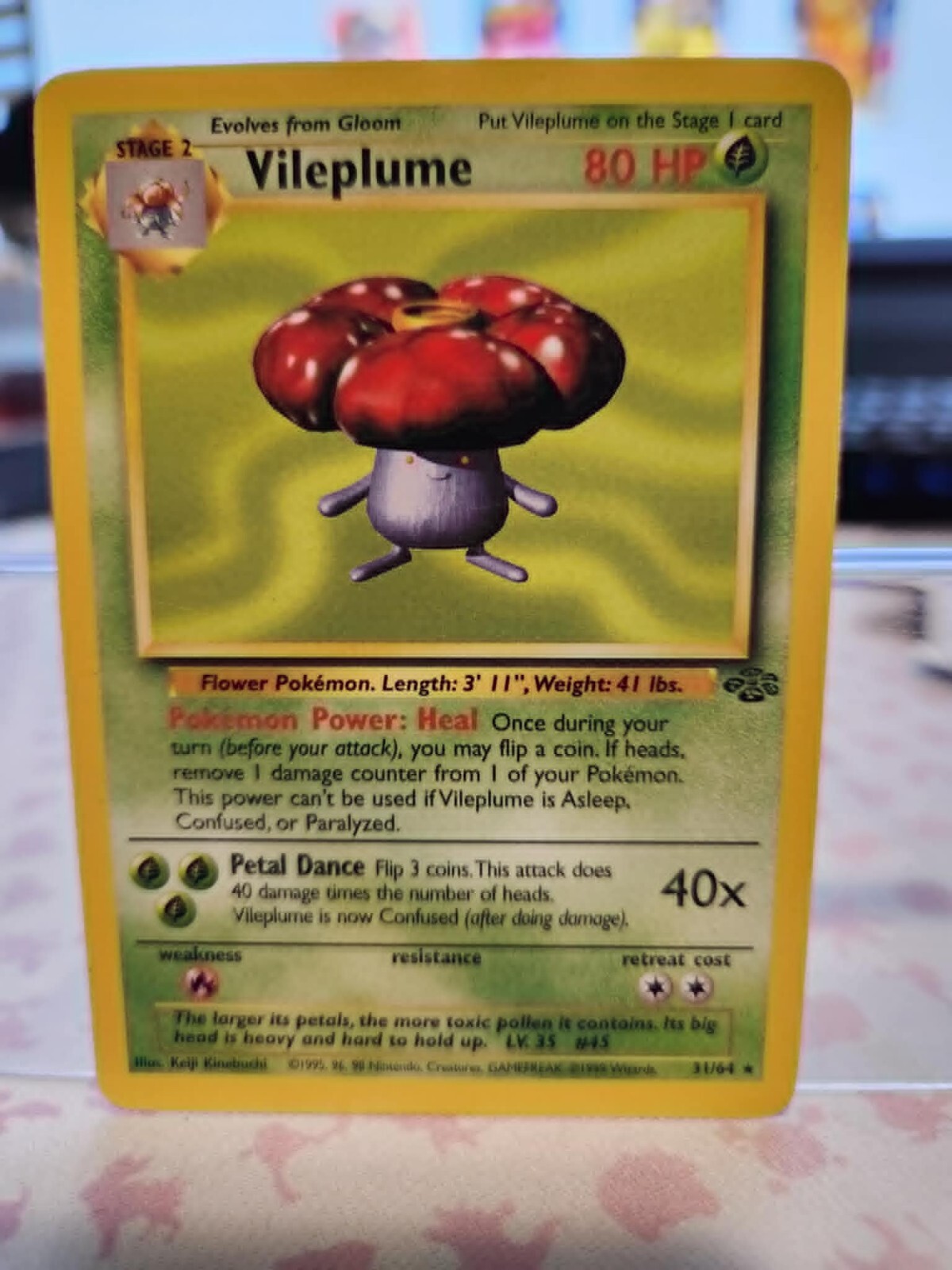 Vileplume - 31/64 - Pokemon Jungle Unlimited Rare Card WOTC NM