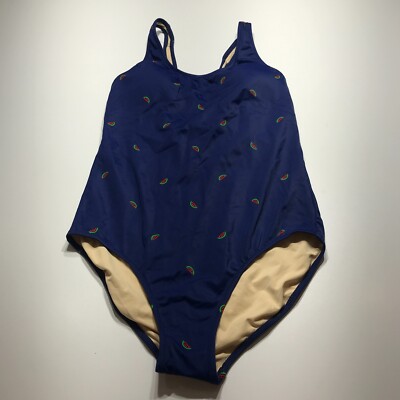 Amazon Essentials Swimsuit Womens Small NEW Navy Watermelon Print Regular Cut
